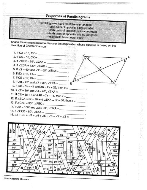 Properties of Quadrilaterals Practice