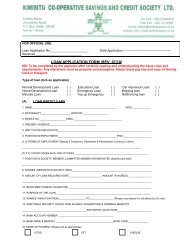 LOAN APPLICATION FORM (REV. 07/10) - Kimisitu Sacco