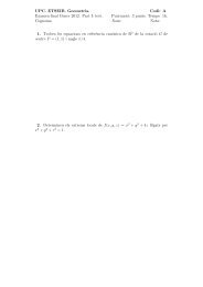 UPC. ETSEIB. Geometria. Codi: A Examen final Gener ... - MA1 - UPC