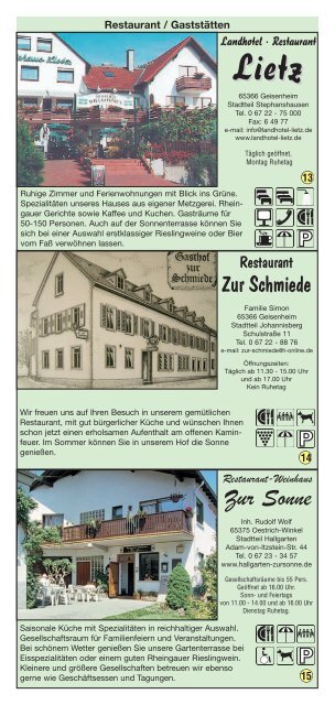 Zur Sonne - Oestrich-Winkel im Rheingau