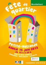 PETITE HOLLANDE flyer fête de quartier BD - Montbéliard