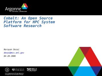 Cobalt: An Open Source Platform for HPC System Software Research