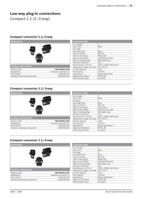 Low-way plug-in connections - MECS