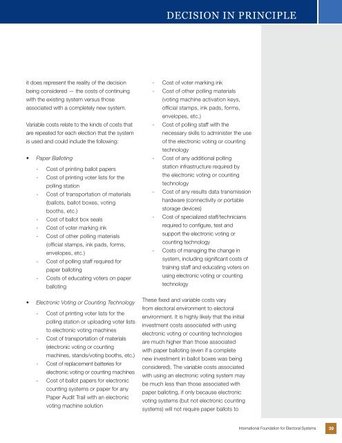 Electronic Voting & Counting Technologies - IFES