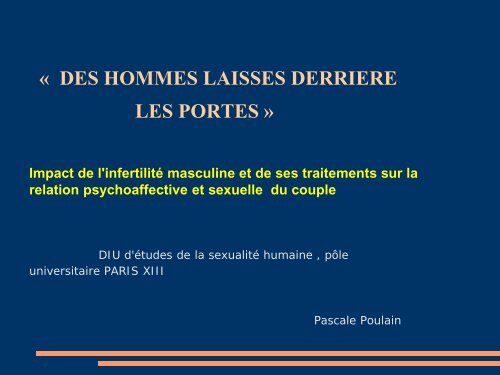 Des hommes laissÃ©s derriÃ¨re les portes - FF3S