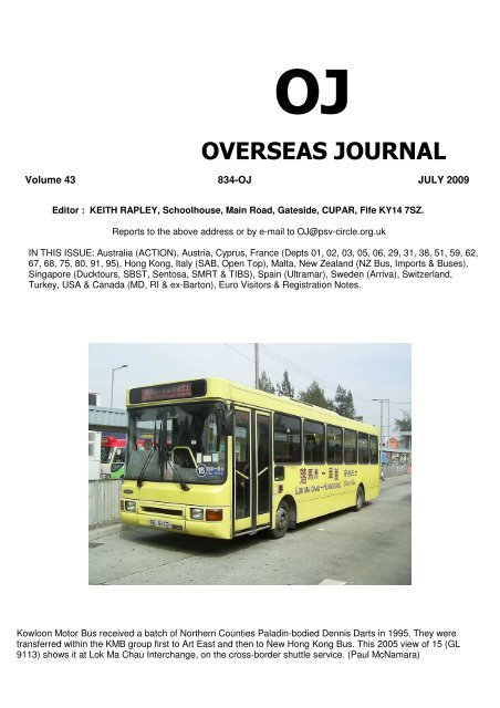 OJ OVERSEAS JOURNAL - The PSV Circle Website