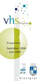 Programm September 2008 - Juni 2009 - Volkshochschule Ortenau