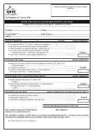 Fiche Individuelle de Remboursement de Frais 2009