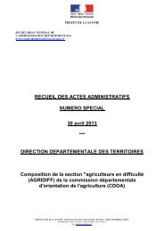 30 avril 2013 - DDT - Préfecture de la Savoie