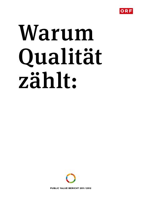 Public Value bericht 2011 / 2012 - ORF Public Value