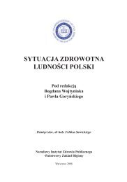Sytuacja zdrowotna ludności Polski - Państwowy Zakład Higieny