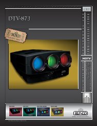 Runco DTV-873 Brochure/Spec Sheet - CurtPalme.com