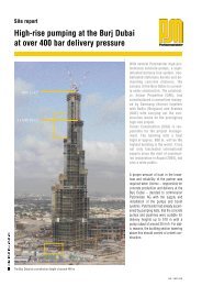 High-rise pumping at the Burj Dubai at over 400 bar ... - Putzmeister