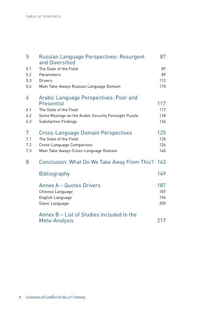 Contours of Conflict in the 21st Century