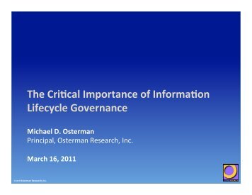 OR Presentation for IBM Webinar, draft 2.pptx - Osterman Research