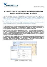 Apsylis lance ASA-X1, une nouvelle version de son ... - CXPLACE