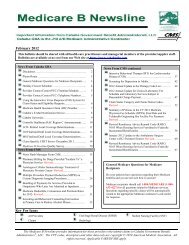 Medicare Part B Newsline February 2012 - Cahaba GBA