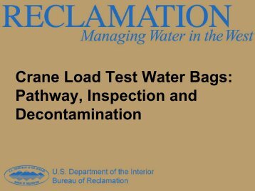 Crane Load Test Water Bags - Aquatic Nuisance Species Task Force