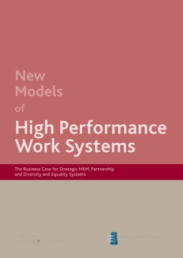 New Models of High Performance Work Systems - Equality Authority