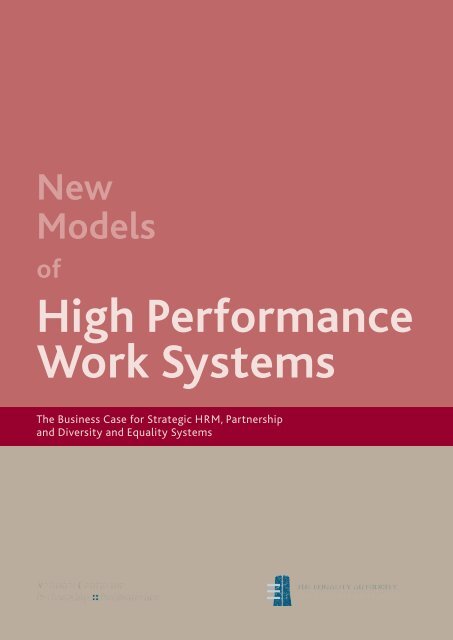 New Models of High Performance Work Systems - Equality Authority