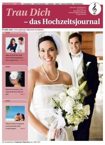 Trau Dich – das Hochzeitsjournal - Augsburger Allgemeine