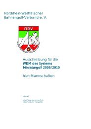 WDM des Systems Miniaturgolf 2009/2010 - der Abteilung 2 im NBV