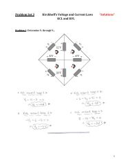 Problem Set 3 Kirchhoff's Voltage and Current Laws â€œSolutionsâ€ KCL ...