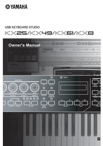 KX25/KX49/KX61/KX8 Owner's Manual - Yamaha