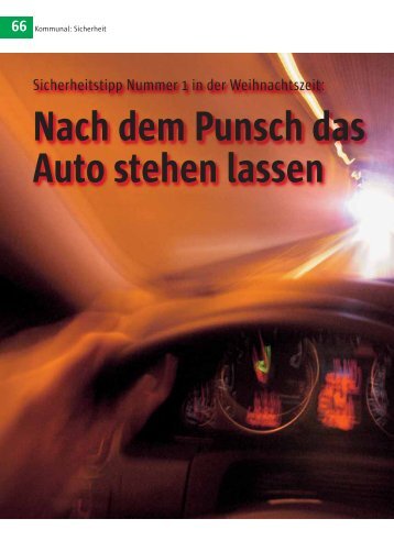 Nach dem Punsch das Auto stehen lassen