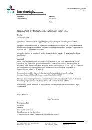 Sveriges lantbruksuniversitet - Medarbetarwebb - SLU