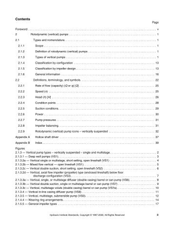 Rotodynamic (Vertical) Pumps - ANSI/HI 2.1-2.2 - the Hydraulic ...