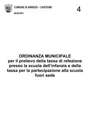 ORDINANZA MUNICIPALE - Comune di Arbedo-Castione