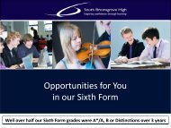 Sixth Form Options Information 2013 - South Bromsgrove High ...