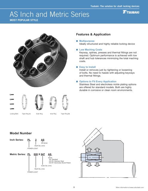 Tsubaki Power Lock Inch Series