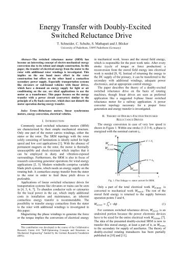 Energy Transfer with Doubly-Excited Switched Reluctance Drive