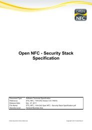 Open NFC - Security Stack Specification