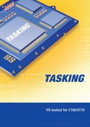 VX-toolset for C166/ST10 Datasheet - Tasking