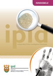 ipid ISINDEBELE - Independent Complaints Directorate