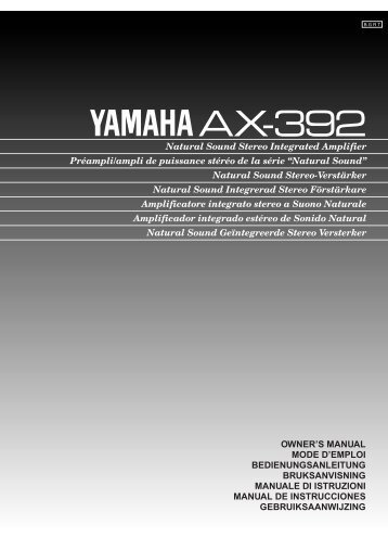 1.AX-392 ENG(97.12/26) - Yamaha