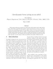 Aerodynamic forces acting on an airfoil - College of Wooster