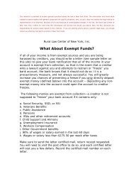 Exempt Funds? - Rural Law Center of New York