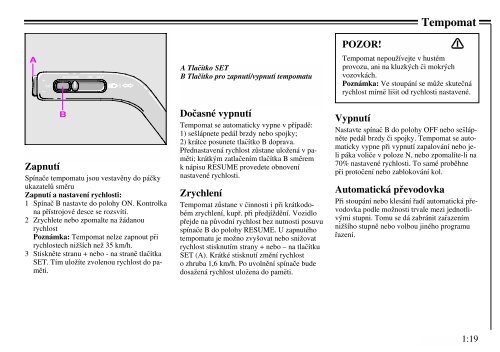 Kapitola PÅÃ­stroje a ovlÃ¡dacÃ­ prvky 1 VnitÅnÃ­ prostor a topenÃ­ 2 ... - Volvo