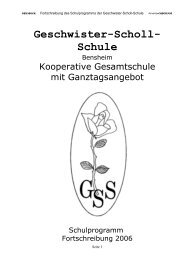 Schulprogramm der GSS - Geschwister-Scholl-Schule Bensheim