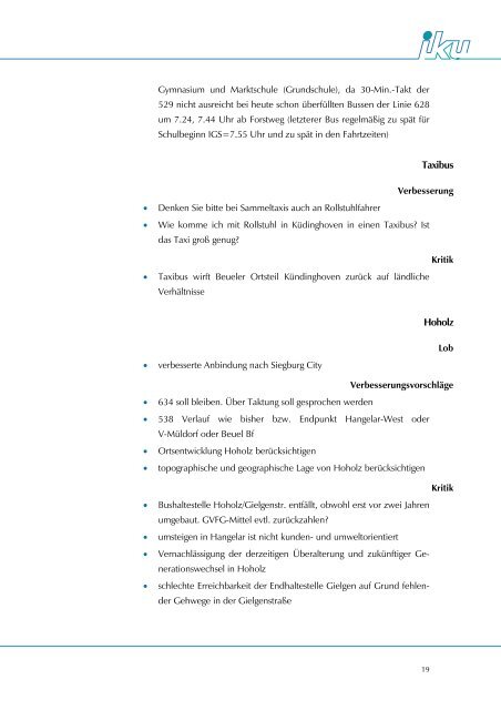 Dokumentation der BÃ¼rgerbeteiligung in Beuel - spd-holzlar-hoholz.de