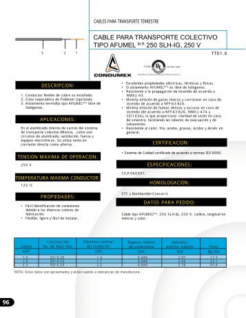 CAT. CONDUCTORES ELECTRICOS - efh chile