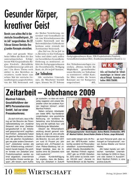 Zeitarbeit – Jobchance 2009 - Wirtschaftskammer Österreich