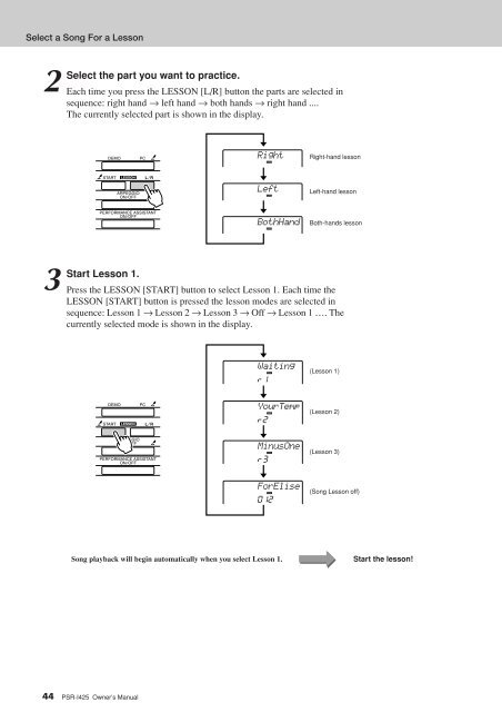 PSR-I425 Owner's Manual - Yamaha Downloads