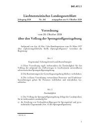 Verordnung Sprengstoff FL - Landespolizei Liechtenstein