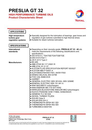 PRESLIA GT 32.pdf - lubes-online.co.uk