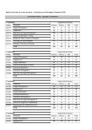 Matriz Curricular do Curso de Letras â Licenciatura em ... - Fafit